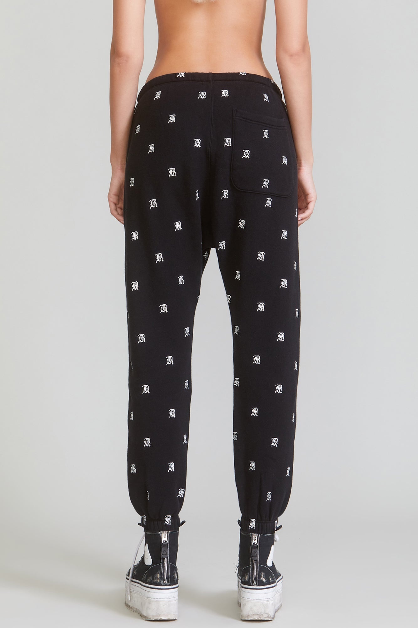 R13 ALLOVER SWEATPANTS - BLACK - 3