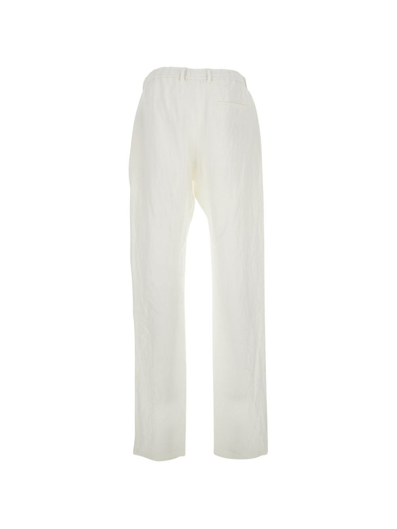 EMPORIO ARMANI drawstring linen trousers outlook