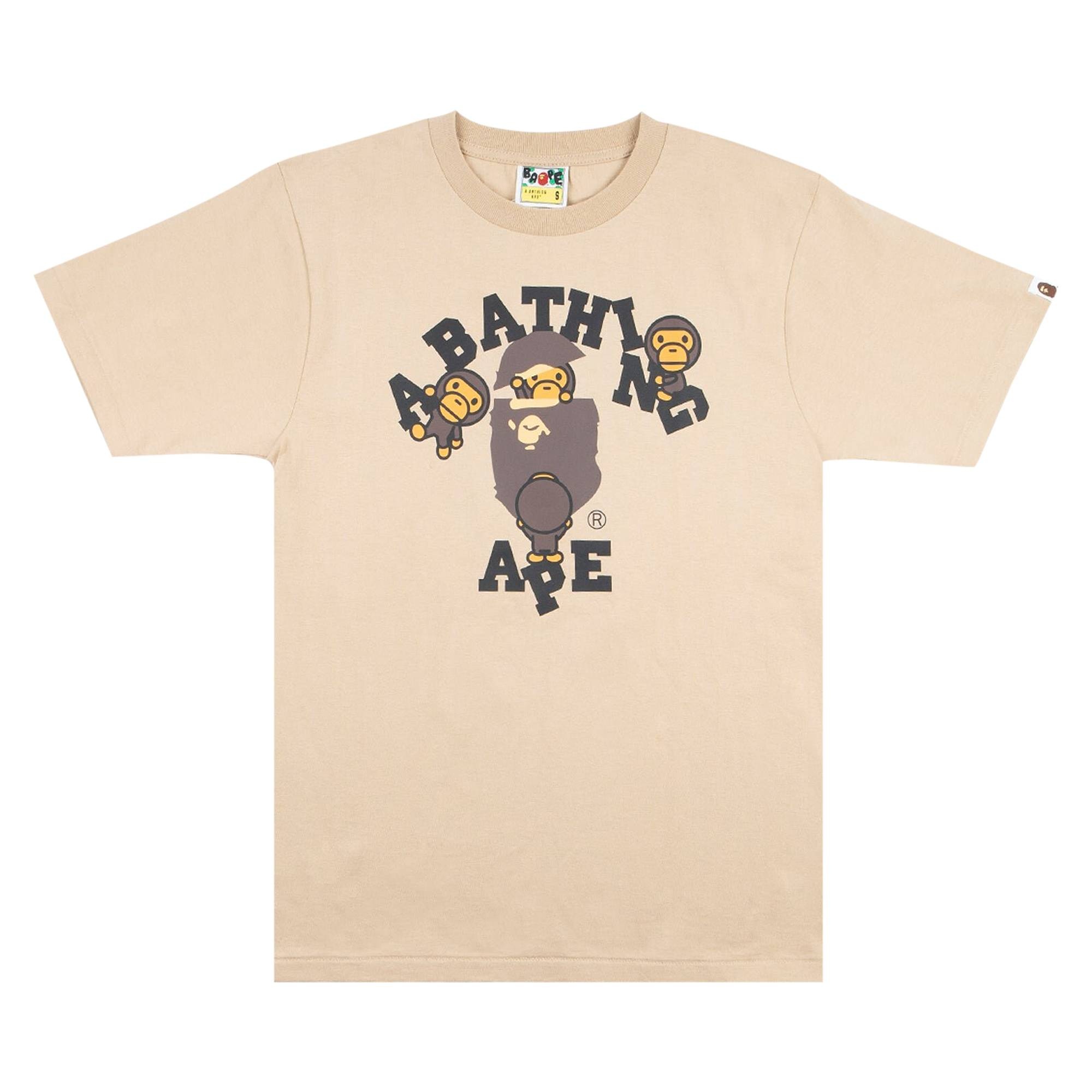 BAPE College Milo Tee 'Beige' - 1