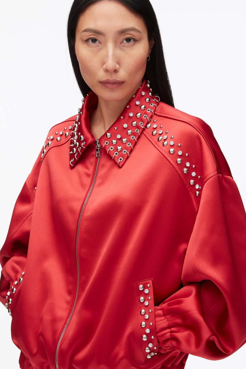 Embellished Structured Satin Jacket 6