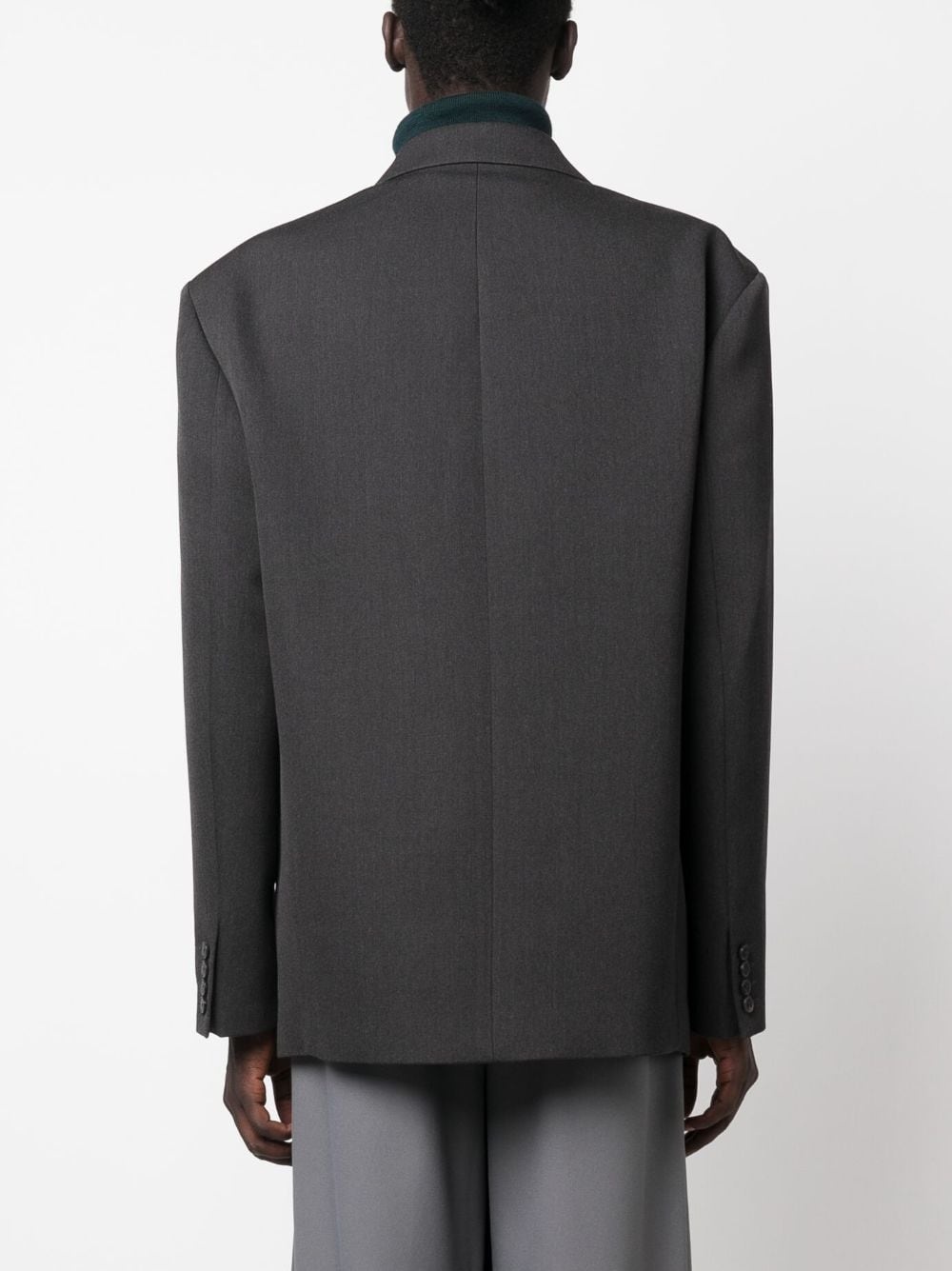 double-breasted virgin wool blazer - 4