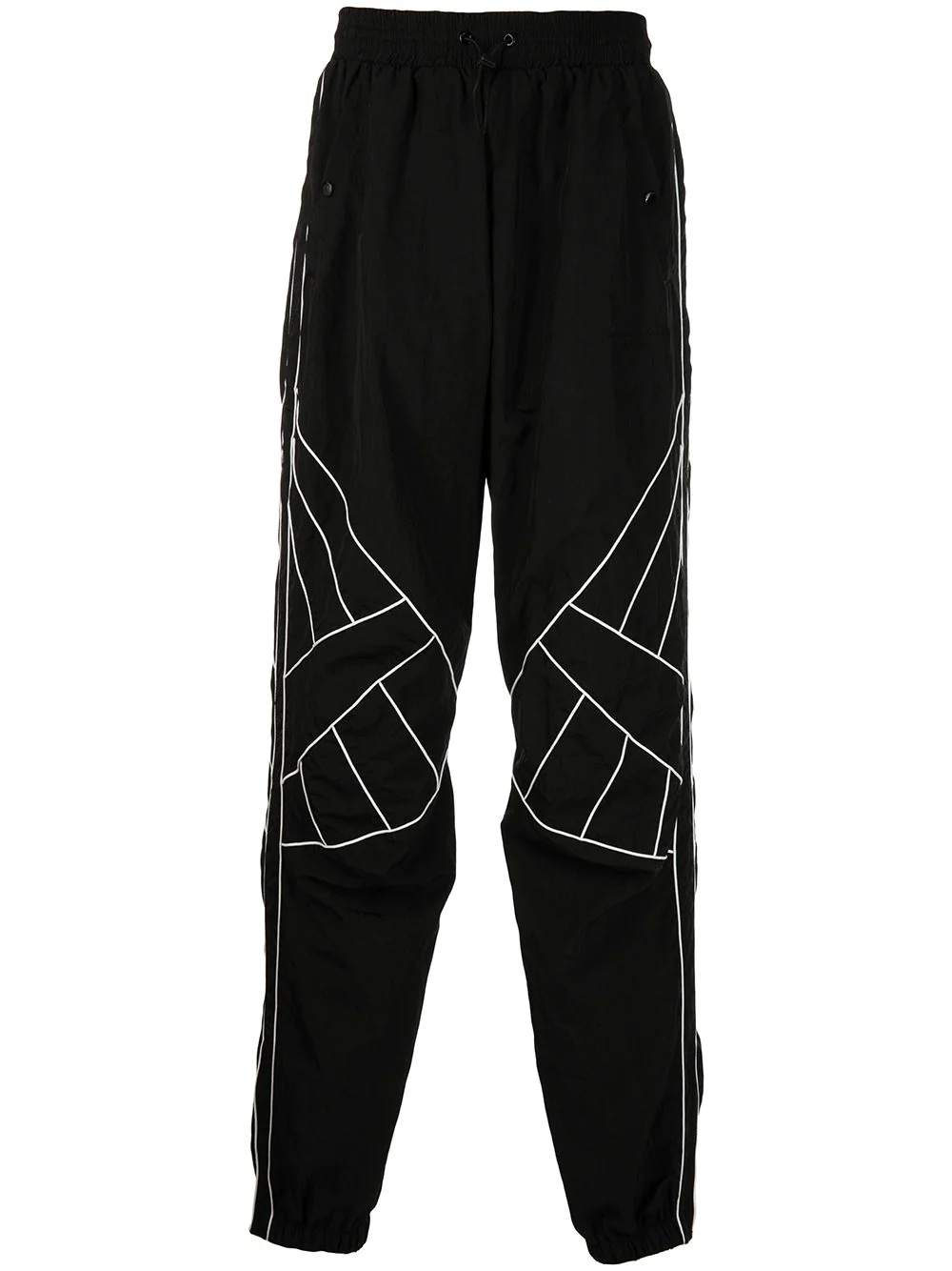 pipe-trim drawcord track pants - 1