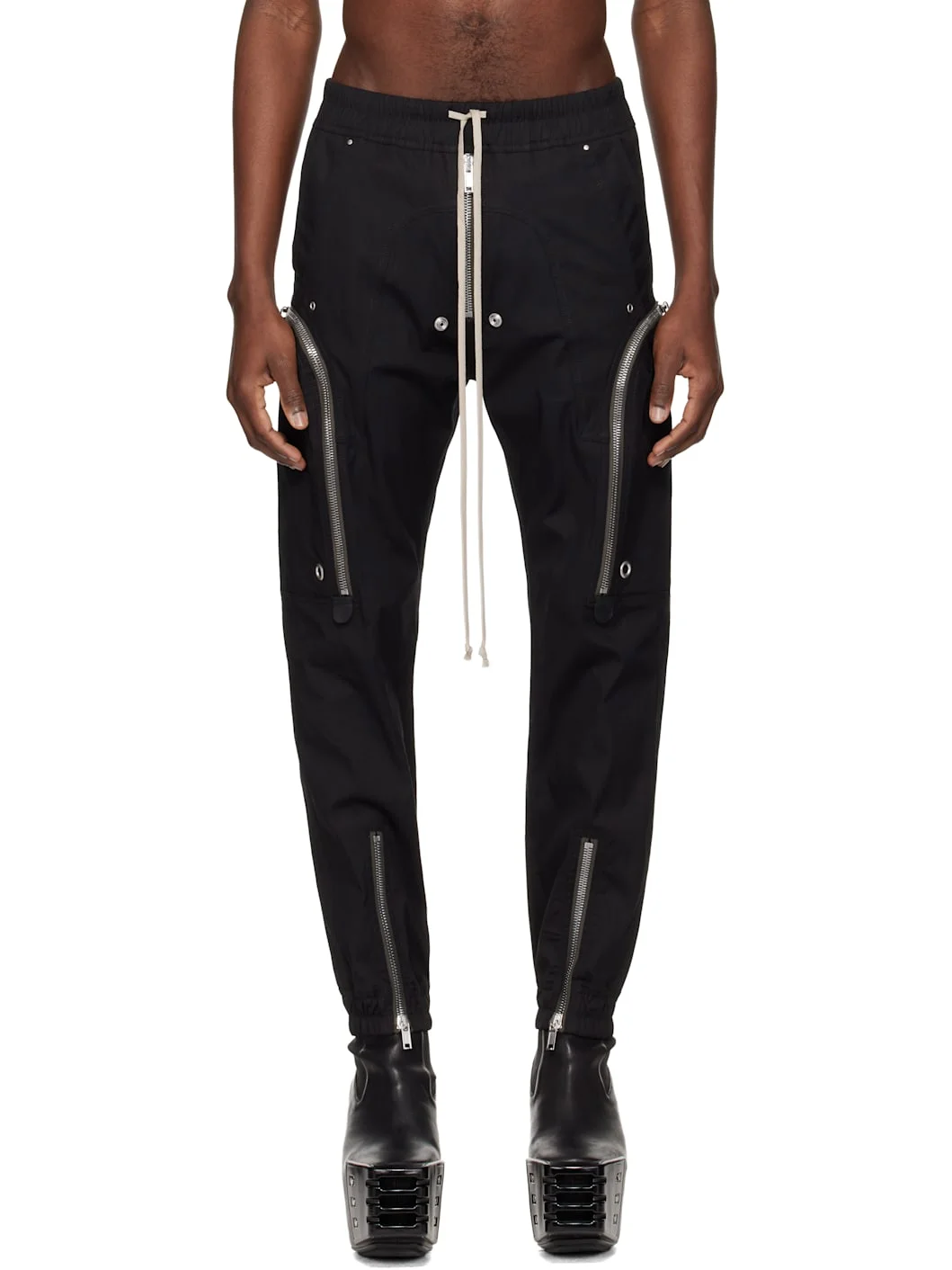 Black Temple Bauhaus Cargo Pants - 1