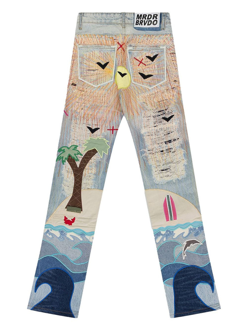 WHO DECIDES WAR Pale Seaboard Straight-FIt Jeans "Multicolor" outlook