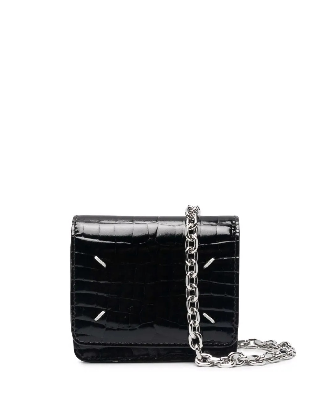 embossed crocodile-effect purse - 1