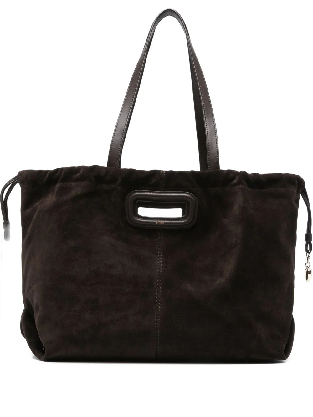 suede top-handle tote bag - 1