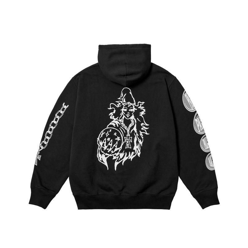 PALACE WIZARD SLEEVES HOOD BLACK outlook
