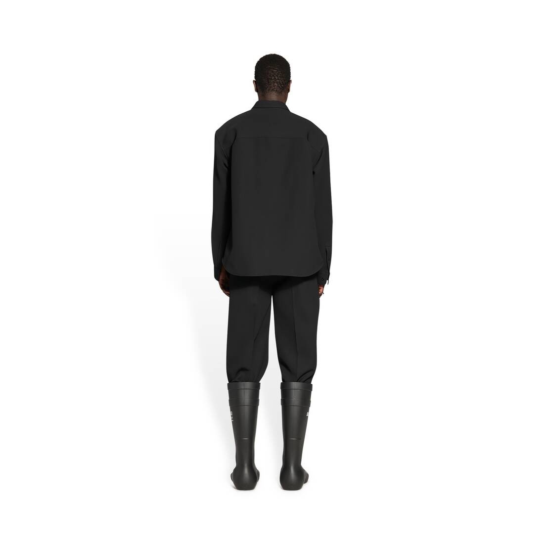 Men's Shirt Jacket in Black - 4
