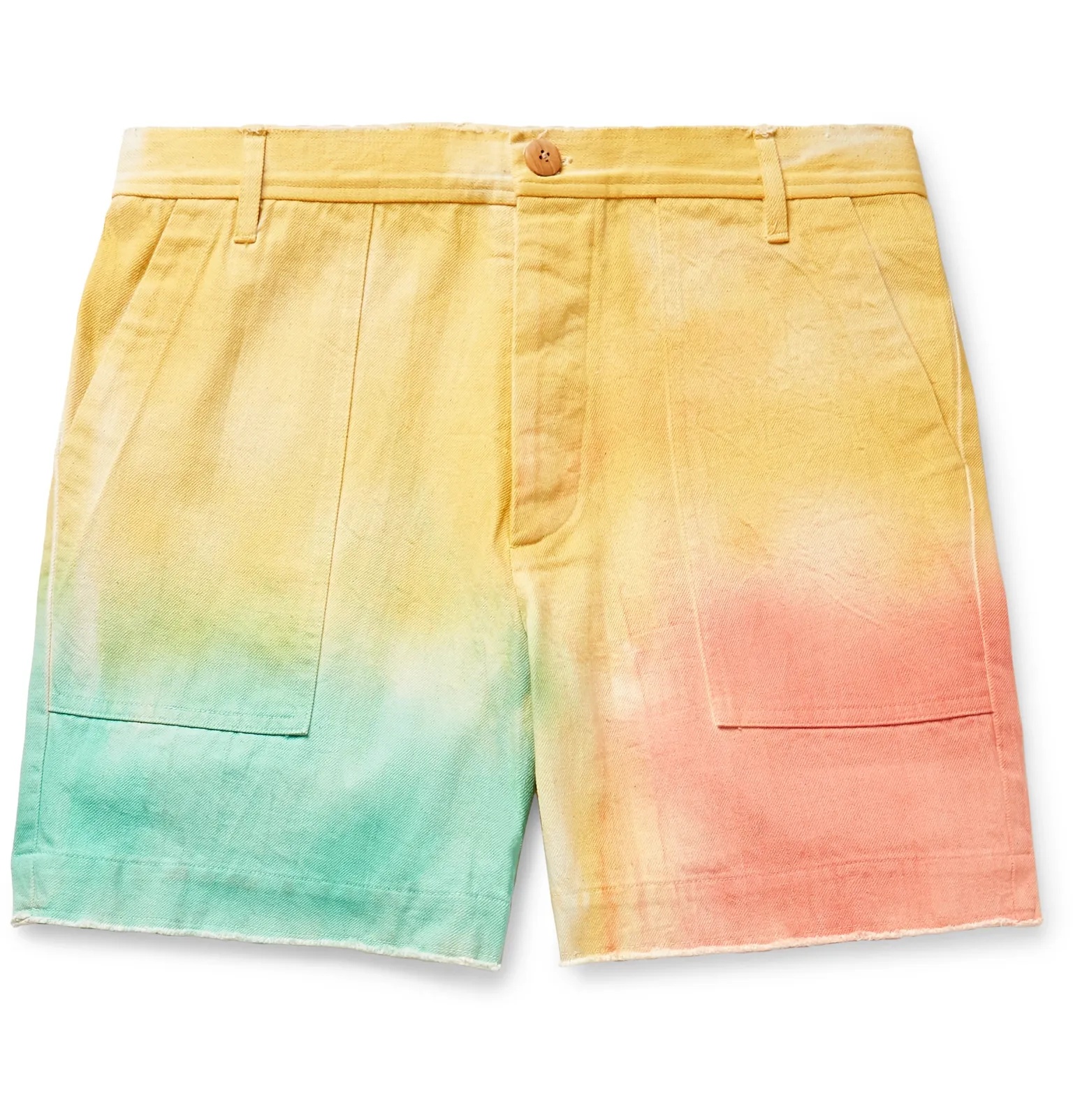 Tie-Dyed Cotton-Twill Shorts - 1