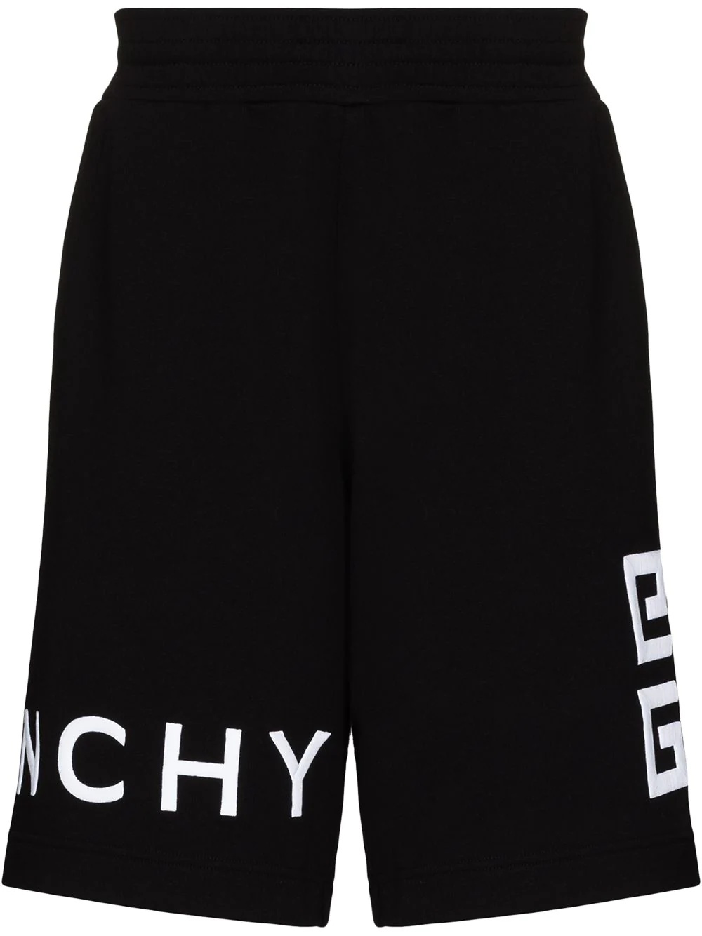 brushed logo track shorts - 1