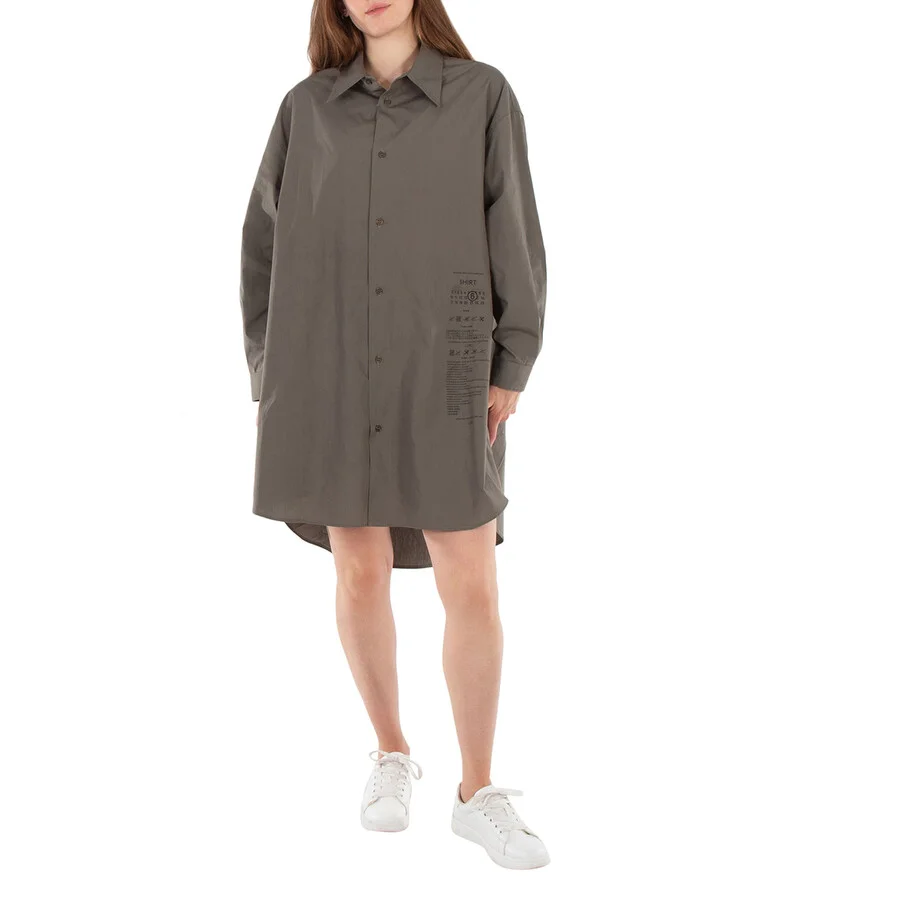 MM6 Cotton Poplin Shirt Dress - 1