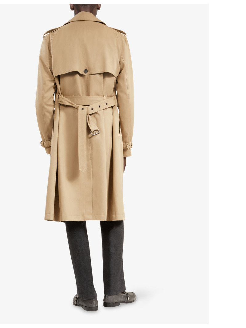 Double-breasted cotton trench coat 4