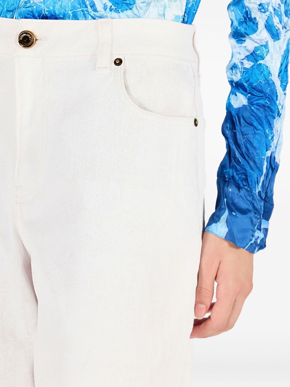 patterned-jacquard trousers - 5