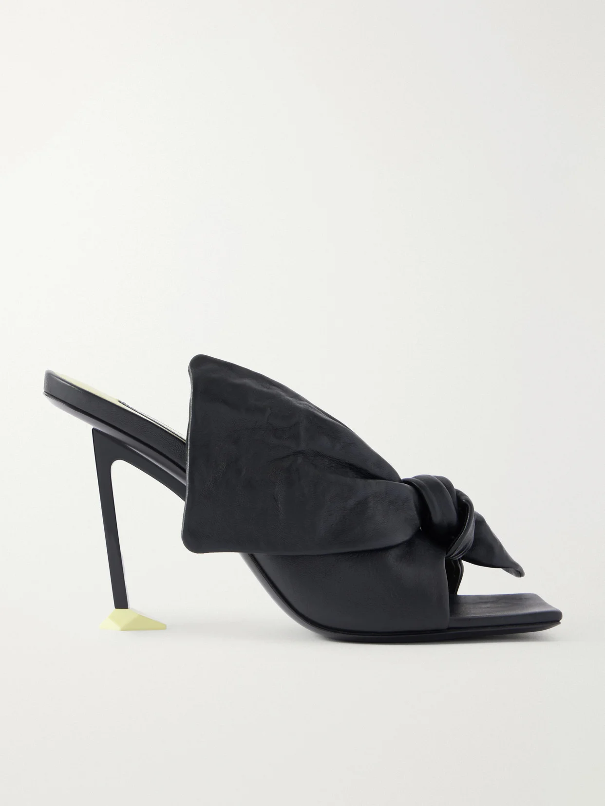 Bow-detailed Leather Sandals - 1