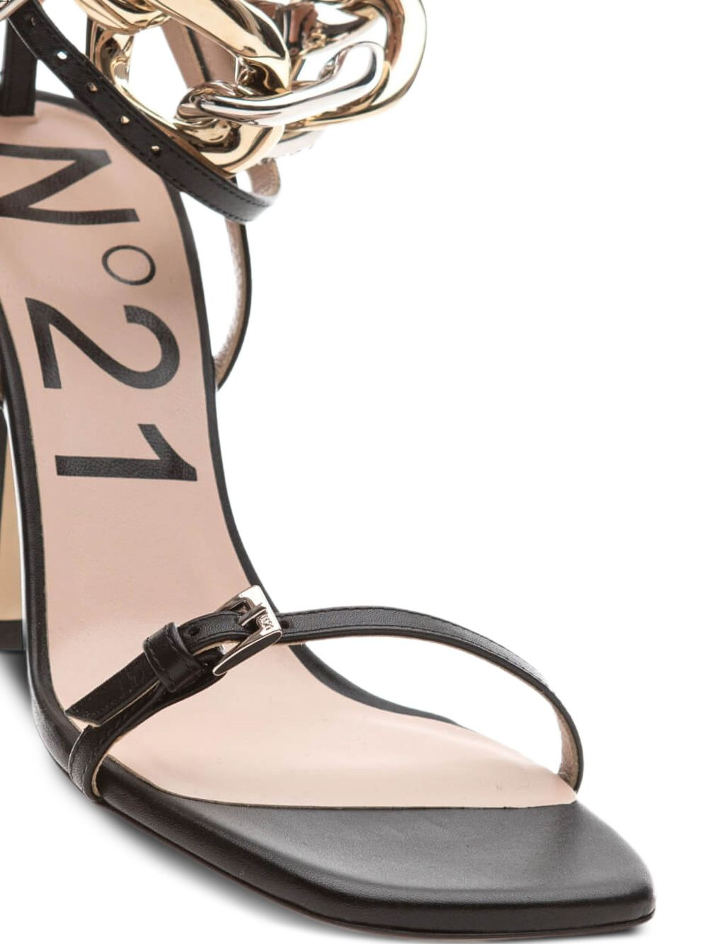 chain heeled sandals - 3