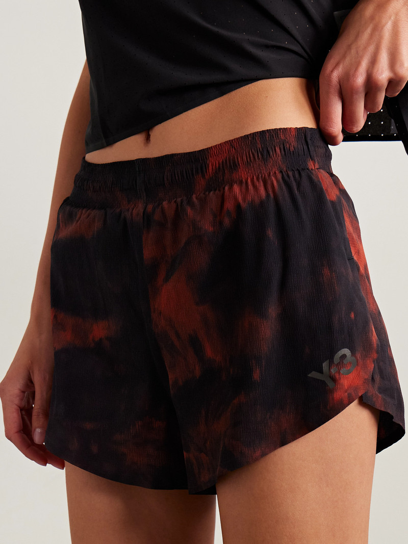 + Y-3 Printed Crinkled-shell Shorts 4