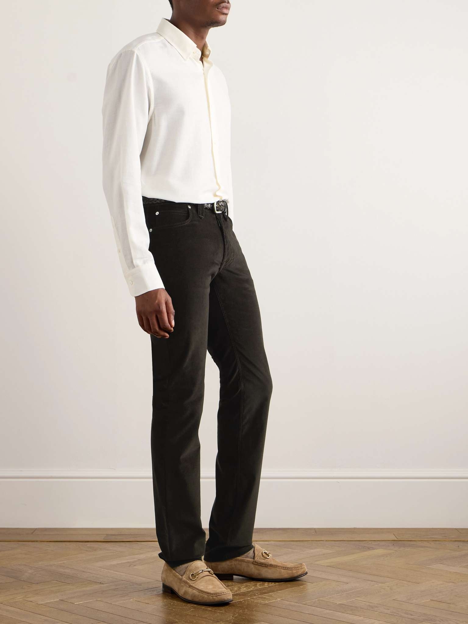 Slim-Fit Stretch-Cotton Corduroy Trousers - 2