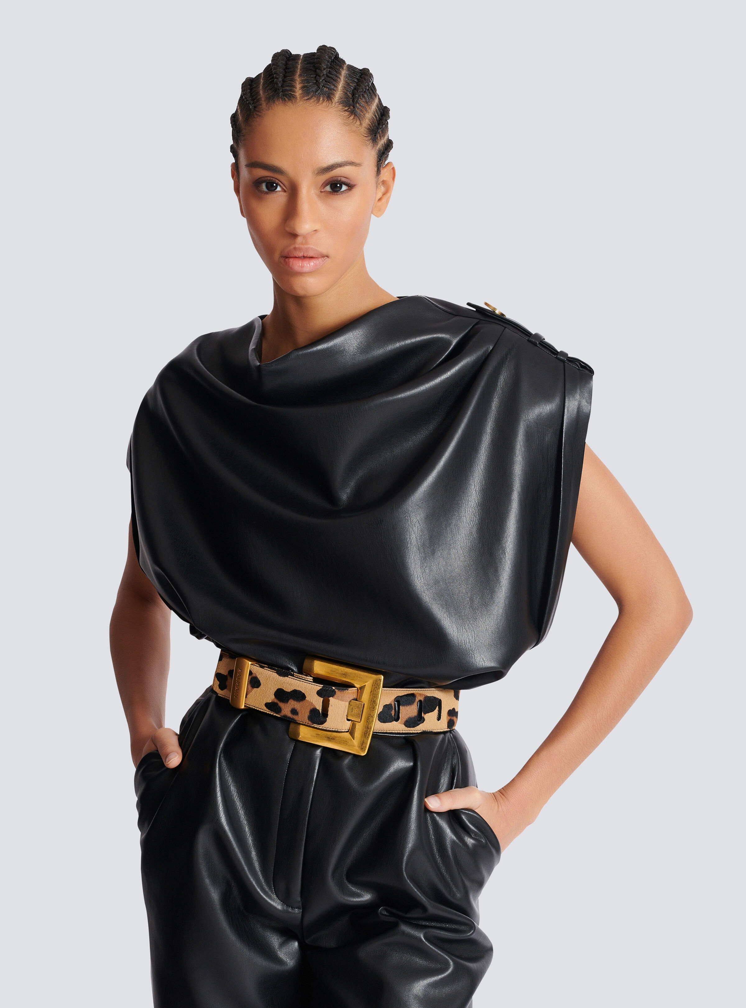 Anthem leopard print leather belt - 2