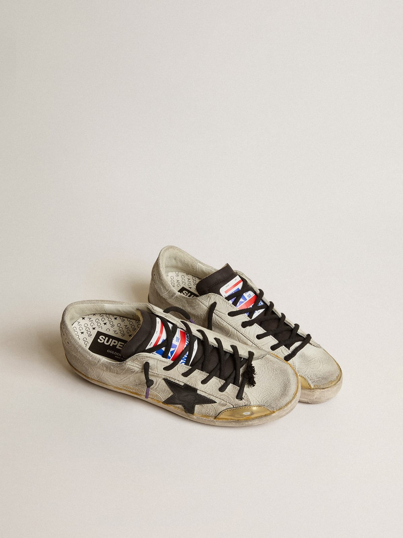 Women’s Super-Star LAB with floral print and black leather star 2