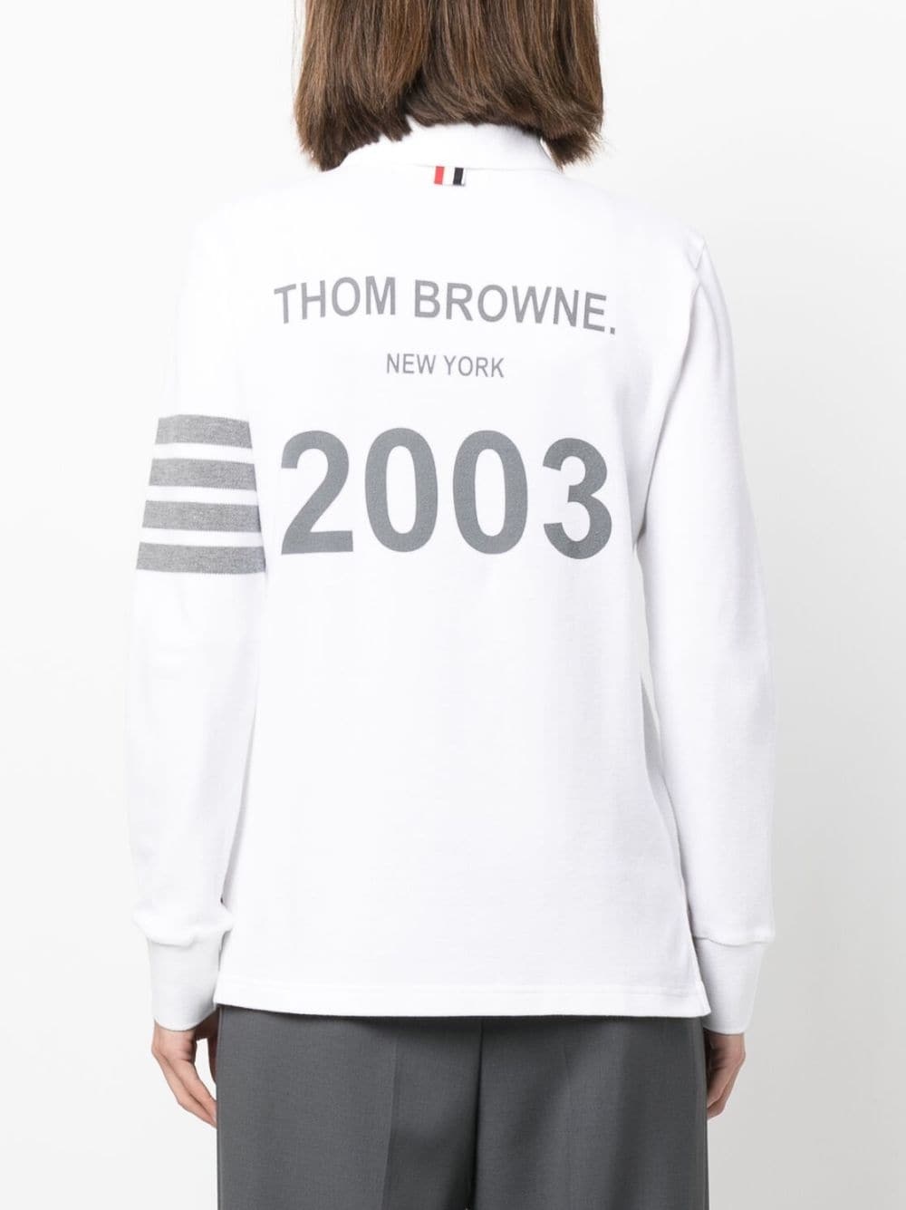 4-Bar long-sleeved polo shirt - 4