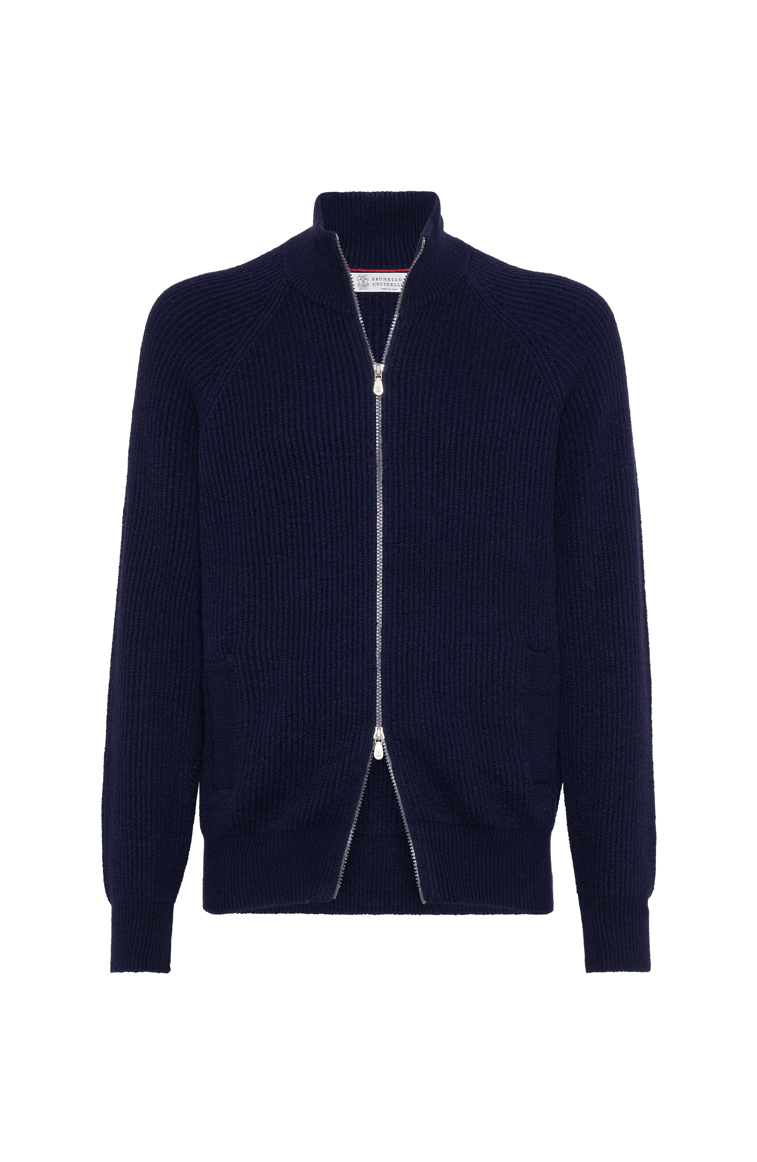 Brunello Cucinelli Zip-front cardigan in Navy Blue at Nordstrom - 1