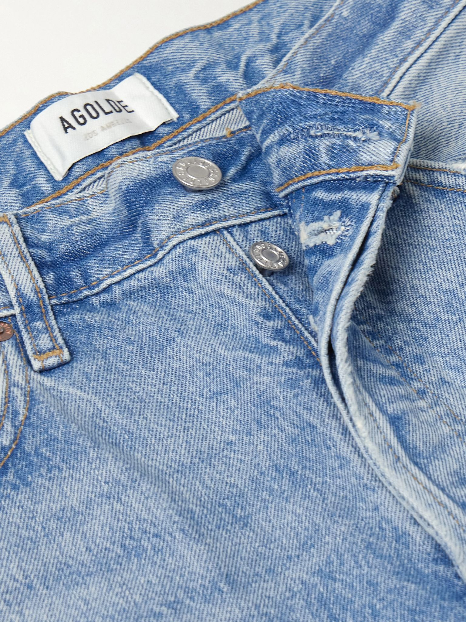 '90s Pinch Waist high-rise straight-leg organic jeans Light denim - 5