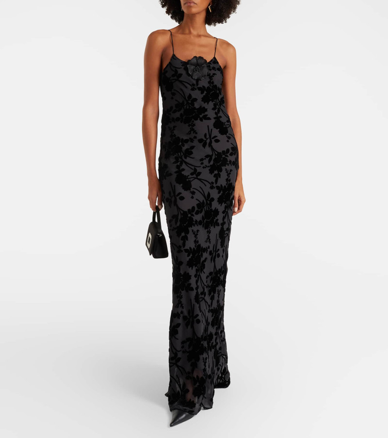RODARTE Devoré floral velvet gown outlook