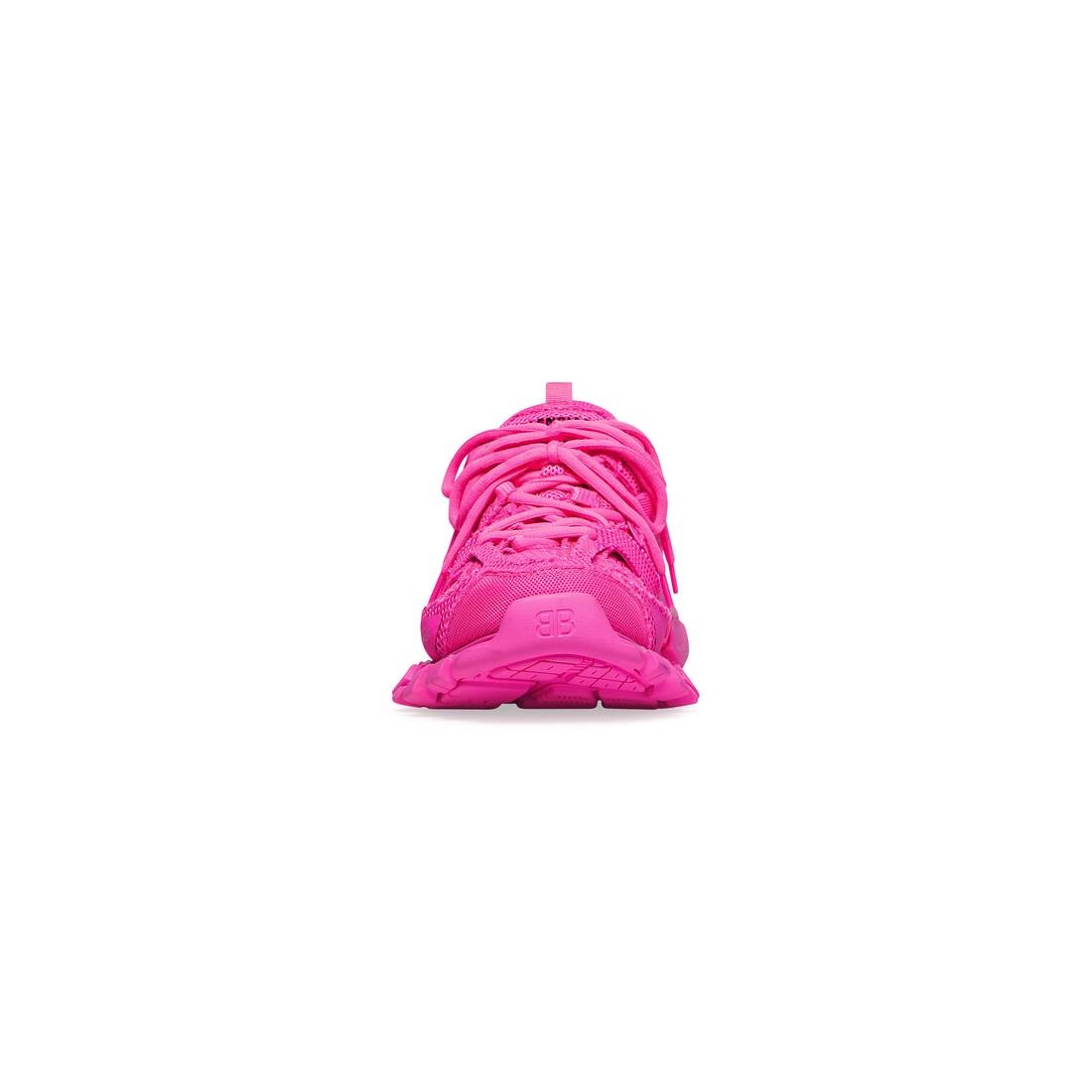 Women's Track Sneaker In Full Mesh in Fluo Pink - 3