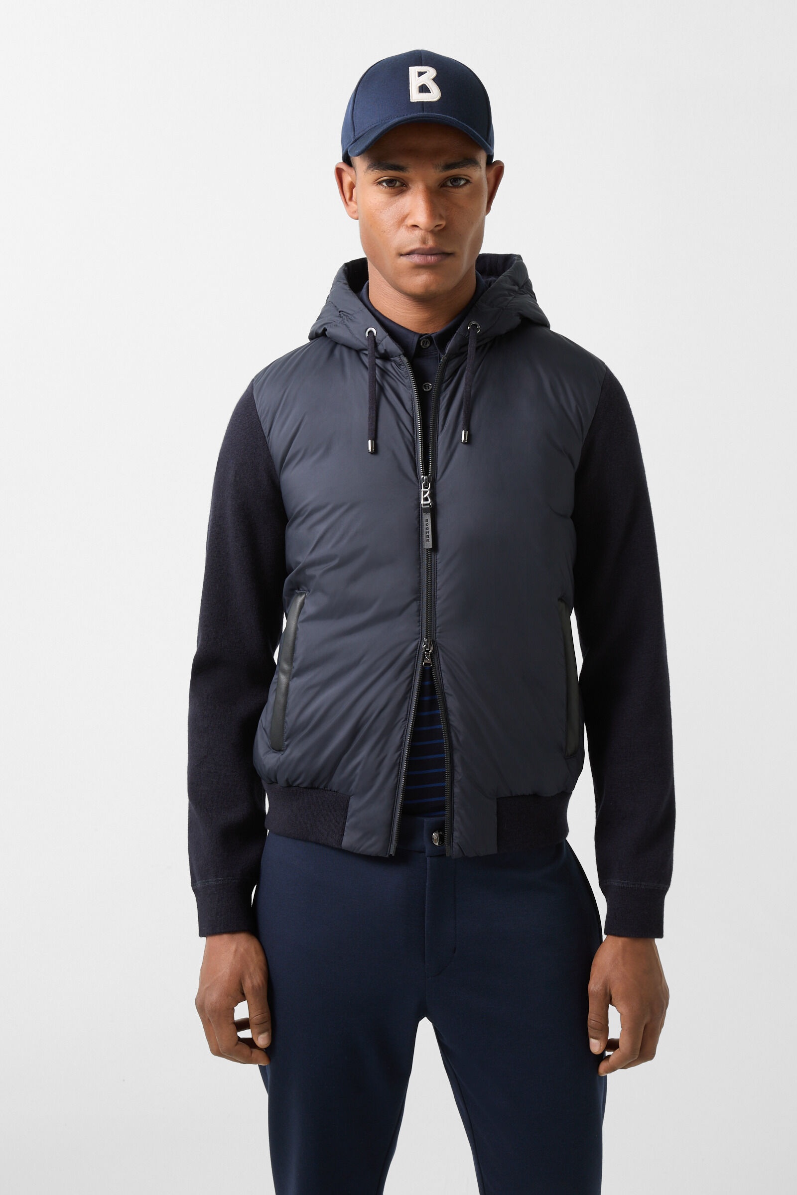 Lirem Hybrid knit jacket in Navy blue - 2