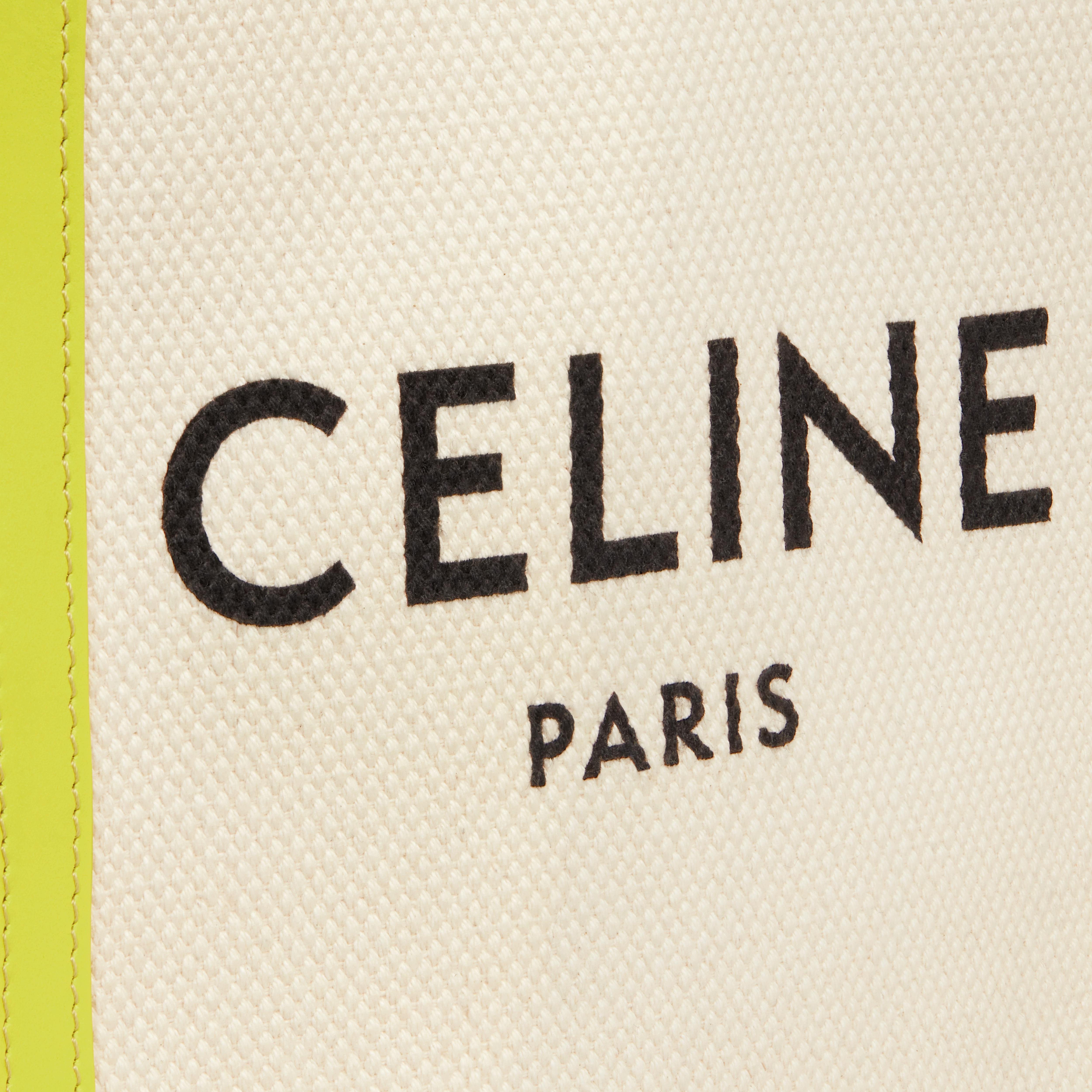 Mini Vertical Cabas Celine in Textile with Celine print and calfskin - 4