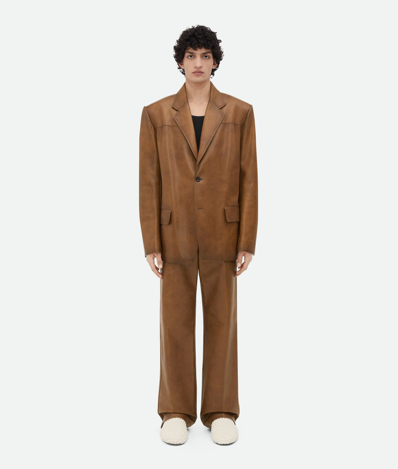 Vintage-Effect Leather Jacket 1