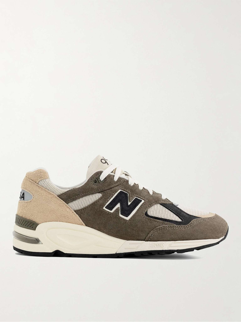 MADE in USA 990v2 Mesh and Suede Sneakers - 1