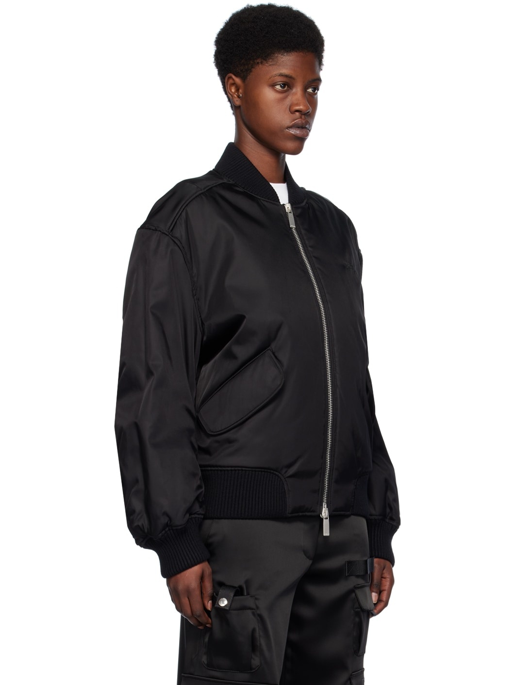 Black Ny Gab Bomber Jacket - 2