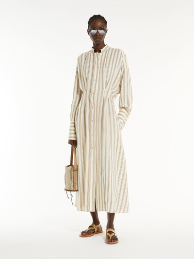 Max Mara YOLE Striped linen long dress outlook