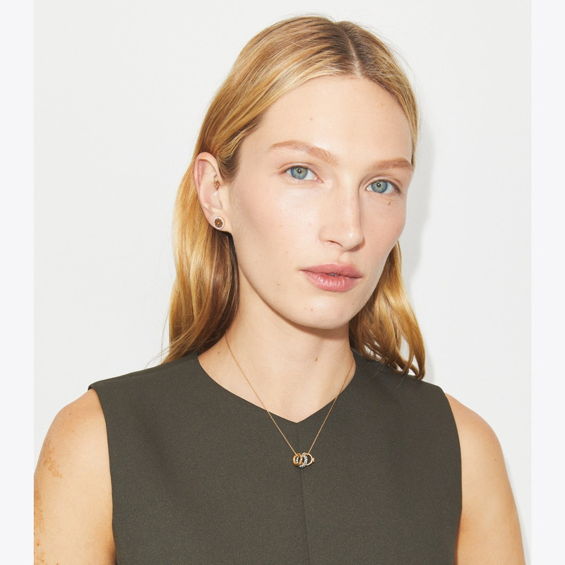 Icon Pavé Necklace and Earring Set 3