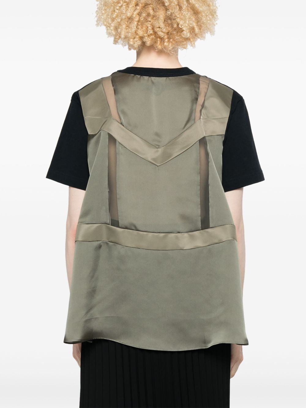panelled T-shirt - 4