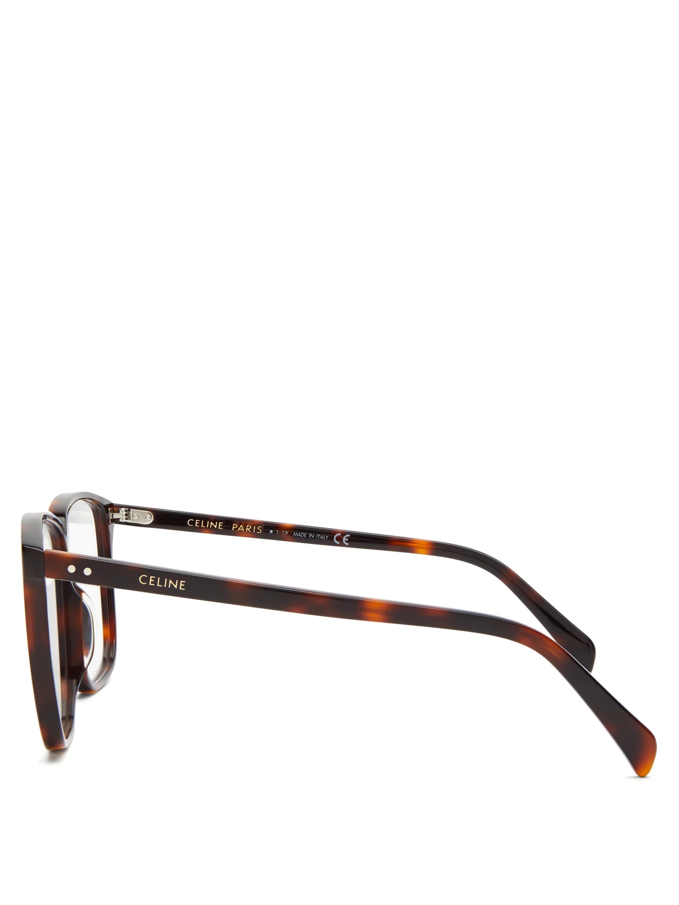 Square tortoiseshell-acetate glasses - 3