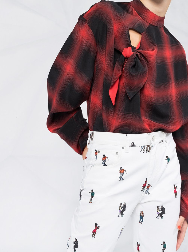 Zadie check silk blouse 5