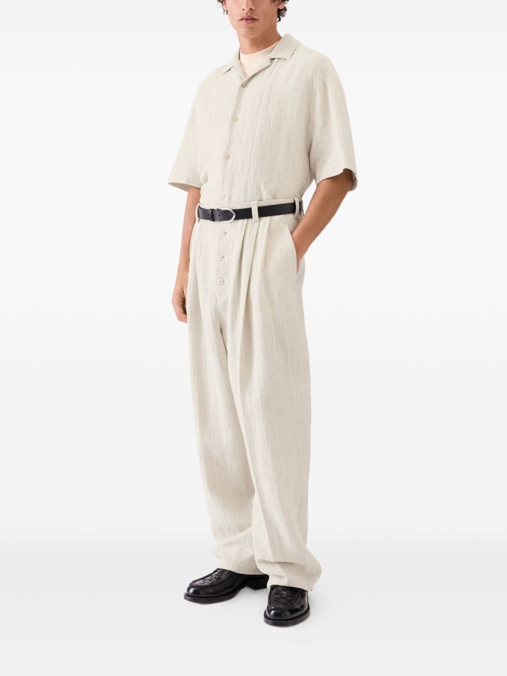 Le Fernando button-front pleated trousers - 2