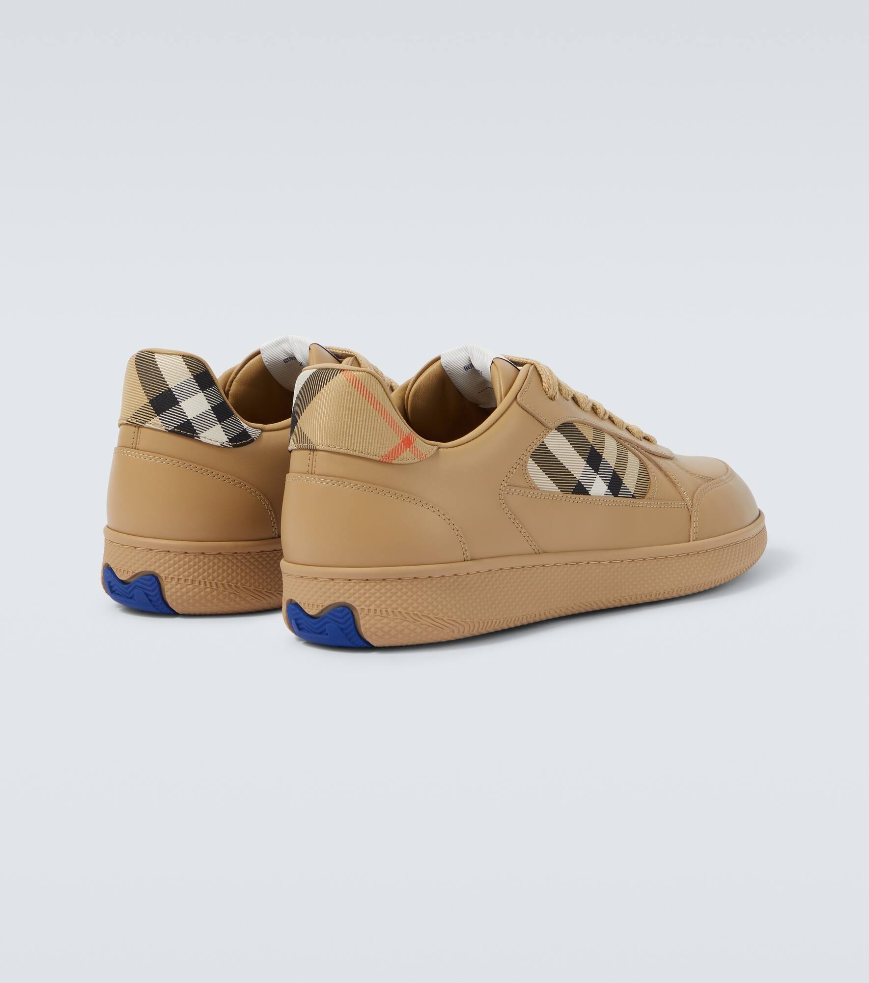 Burberry Check leather sneakers - 6