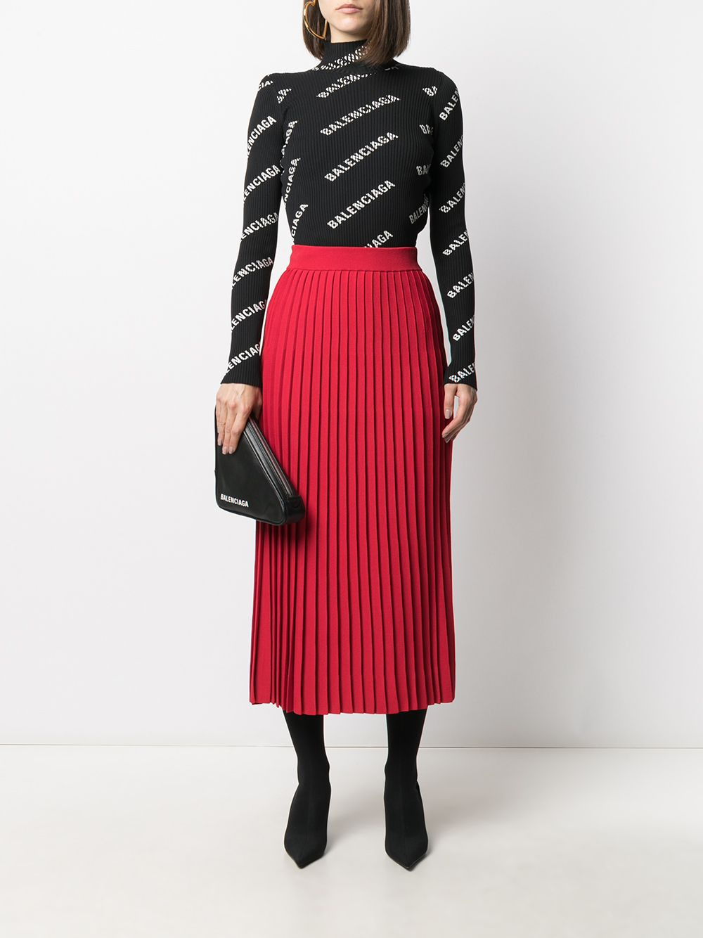pleated midi skirt - 2