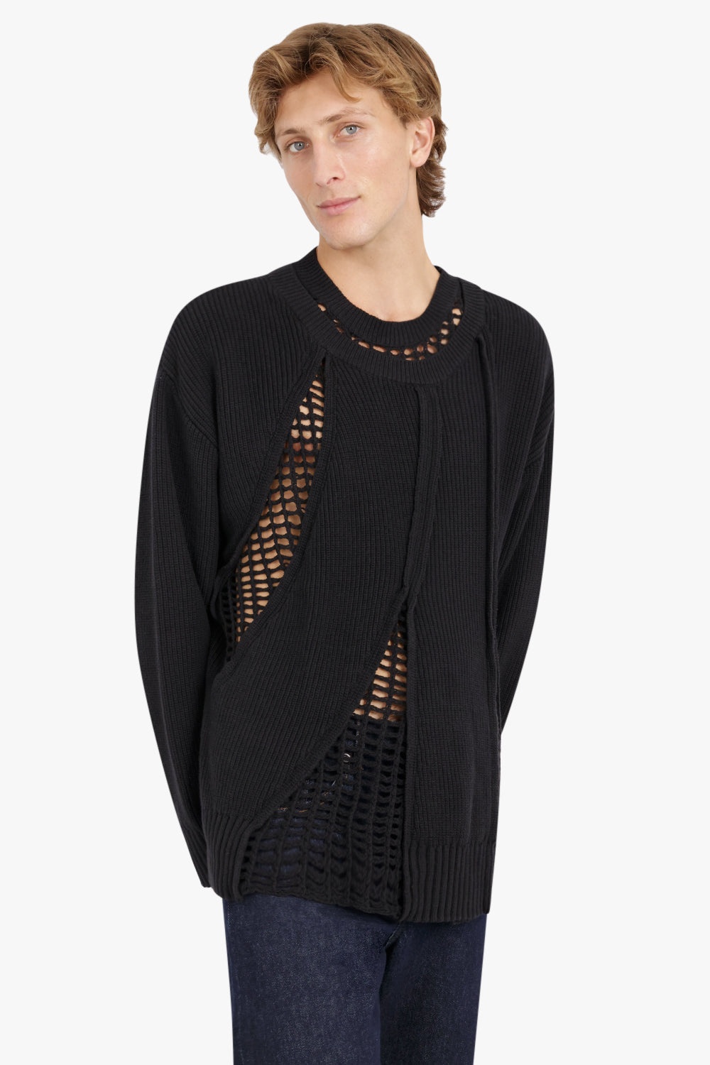 2 IN 1 JUMPER WITH MESH PANEL | BLACK - 3