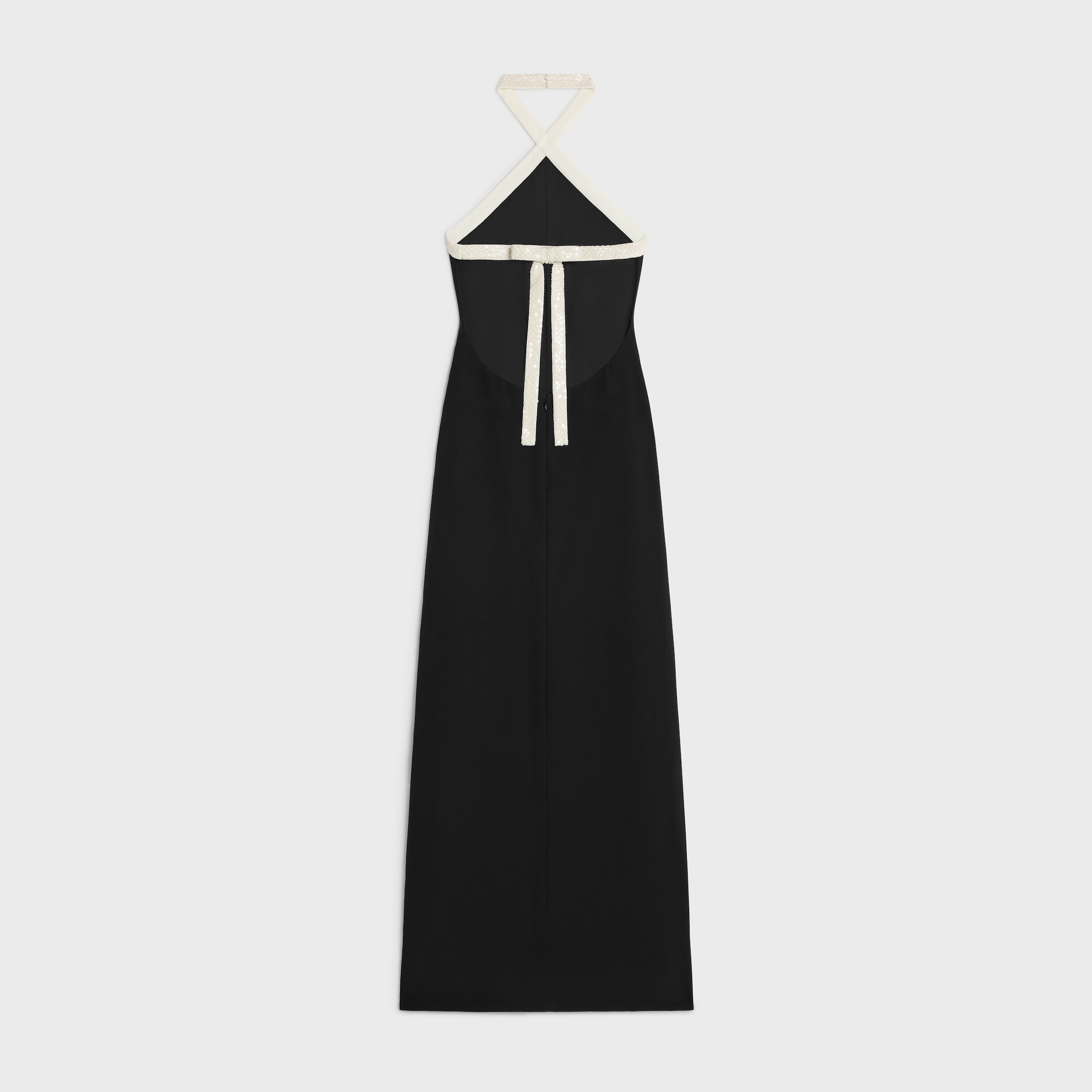 column dress in satin-lined crepe - 2