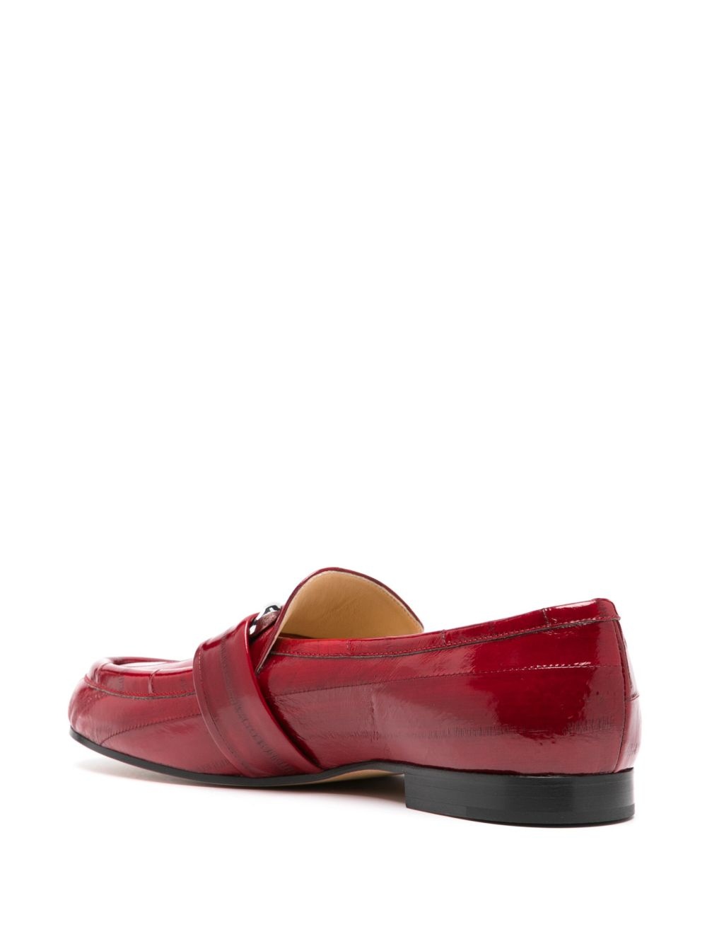 monogram plaque loafers - 3