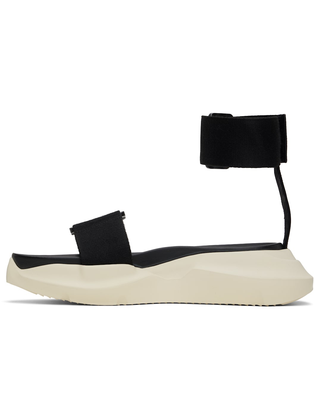 Black Hollywood Strap Spartan Geth Slide Sandals - 3