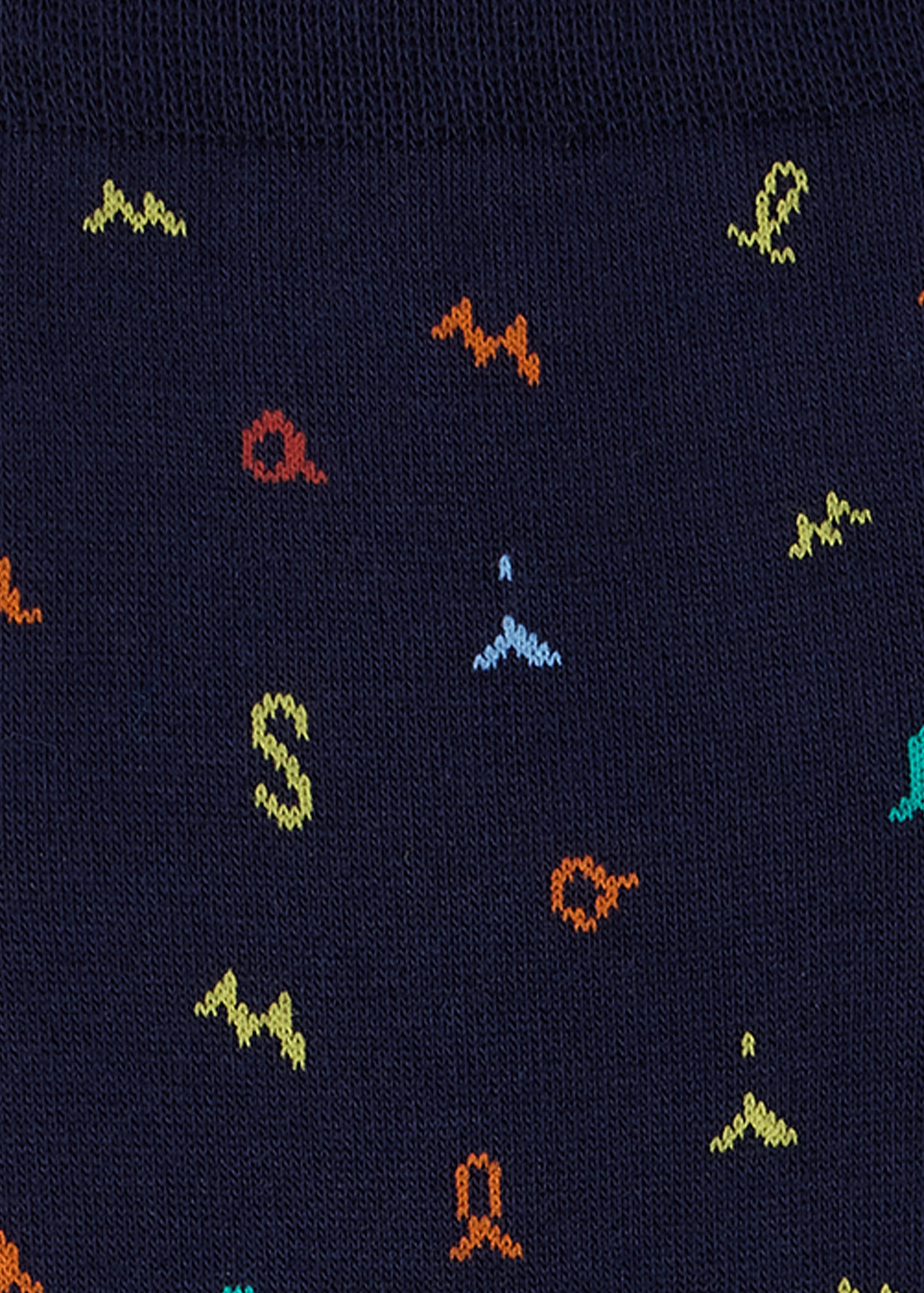 Navy 'Letters' Socks - 3