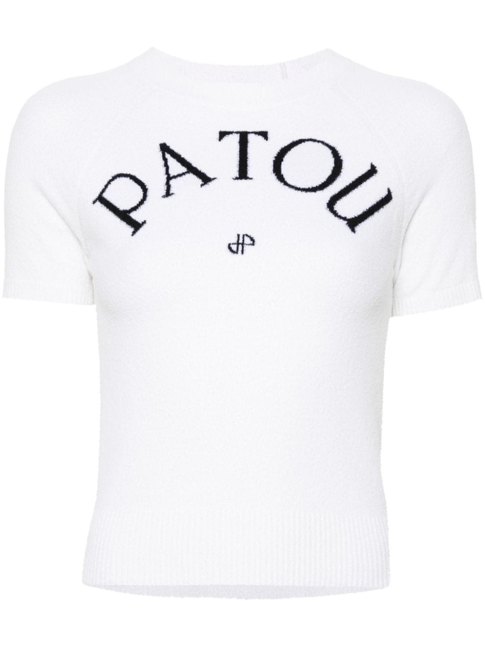 logo-jacquard terry-knit top - 1