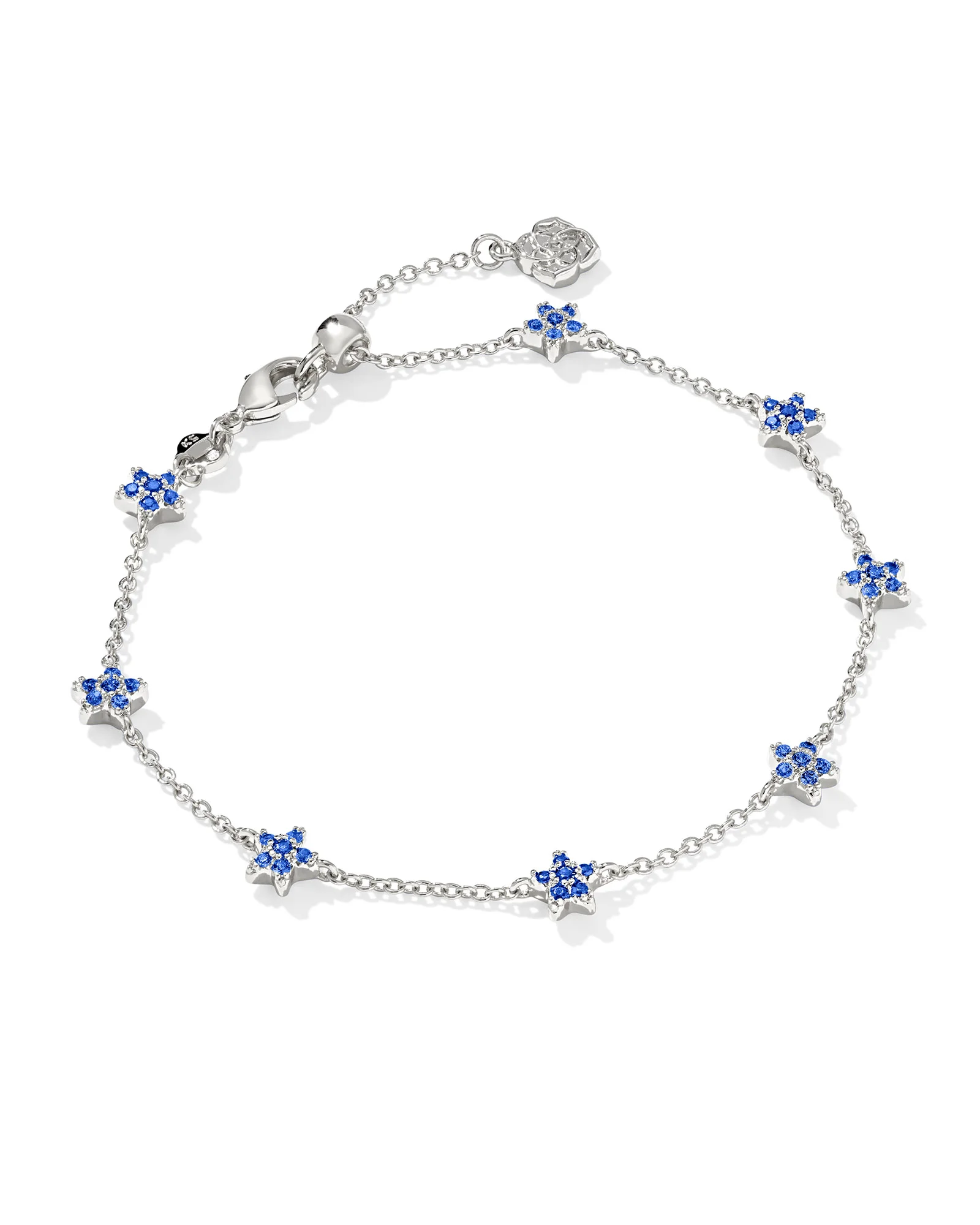 Sierra Silver Star Crystal Delicate Chain Bracelet - 1
