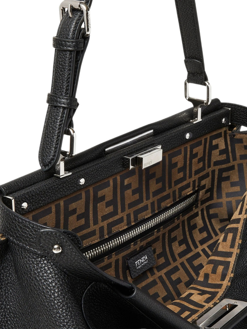 Fendi Peekaboo Grained-leather Tote Bag 5