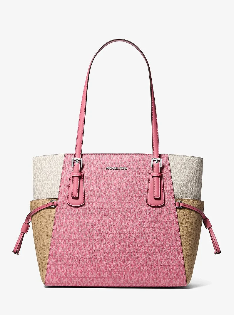 Voyager Large Color-Block Signature Logo Tote Bag - 1